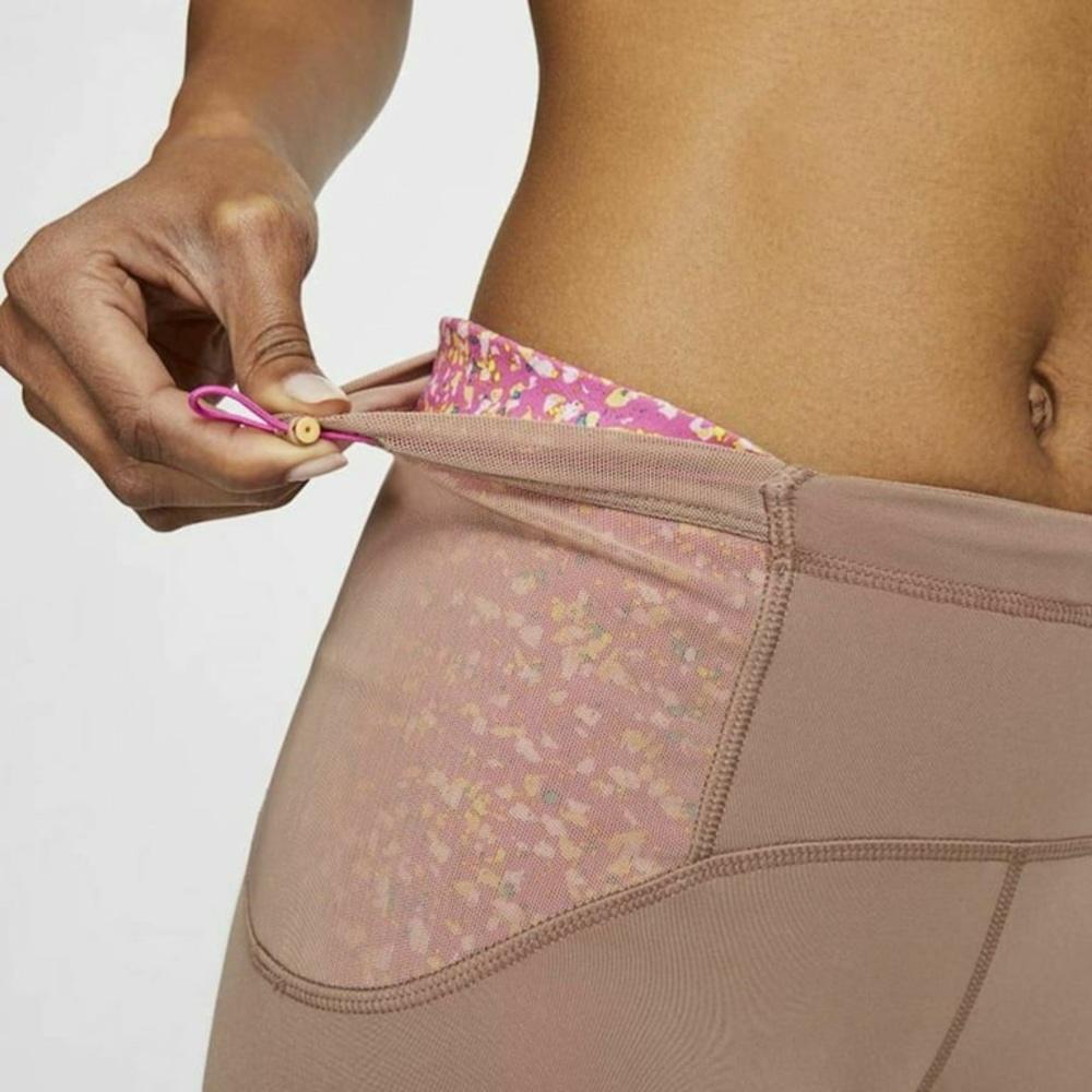 NIKE Speed Icon Clash in Desert Dust 7/8 Running Legging Women's Size M - Picture 5 of 16